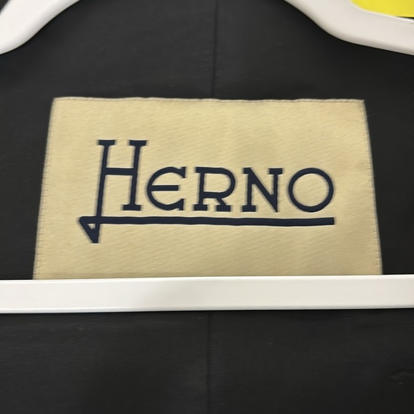 Herno Black Bomber Jacket with Gold Zipper - Picture 5 of 7